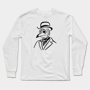 Plague Doctor In Black Long Sleeve T-Shirt